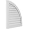 Ekena Millwork Quarter Round Top Right Surface Mount PVC Gable Vent w/ 3-1/2"W x 1"P Standard Frame, 32"W x 36"H GVPQR32X3601SN - alternate 5